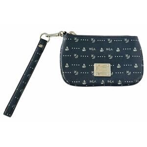Polo Ralph Lauren Wristlet Anchor Sail Boats Navy Blue Small Bag Wallet